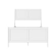 AFI Portland Full Wood Foundation Bed Frame with Matching Footboard White