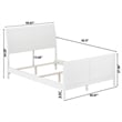 AFI Portland Full Wood Foundation Bed Frame with Matching Footboard White