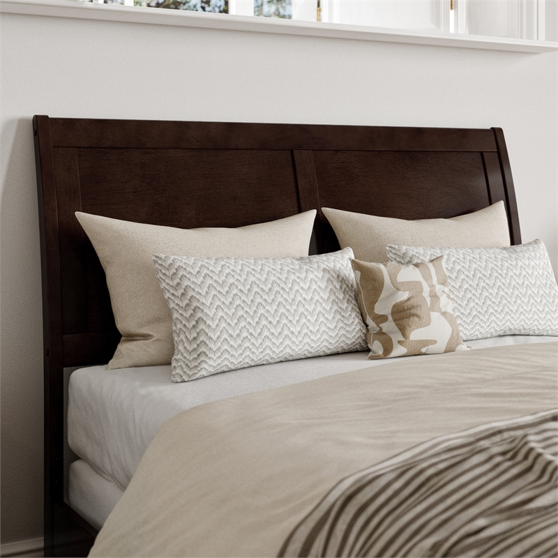 Portland Full Storage Wood Platform Bed with Matching Footboard in Espresso