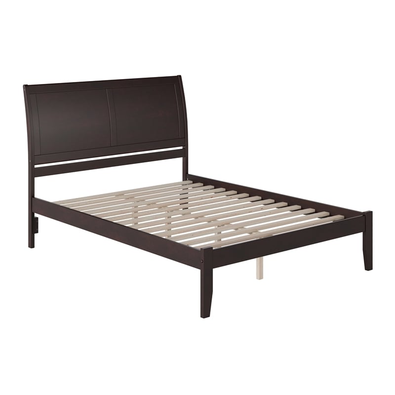 Portland Queen Solid Wood Platform Bed in Espresso