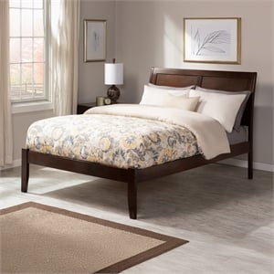Portland Queen Solid Wood Platform Bed in Walnut
