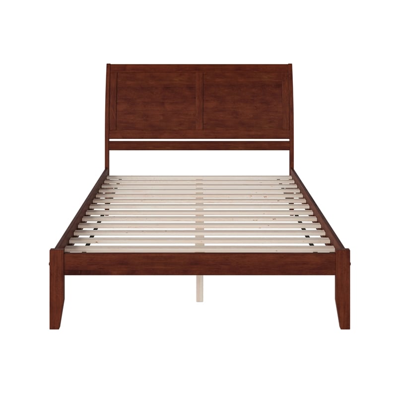 Portland Queen Solid Wood Platform Bed in Walnut