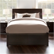 Portland Queen Wood Platform Bed with Footboard and Storage Drawers in Espresso
