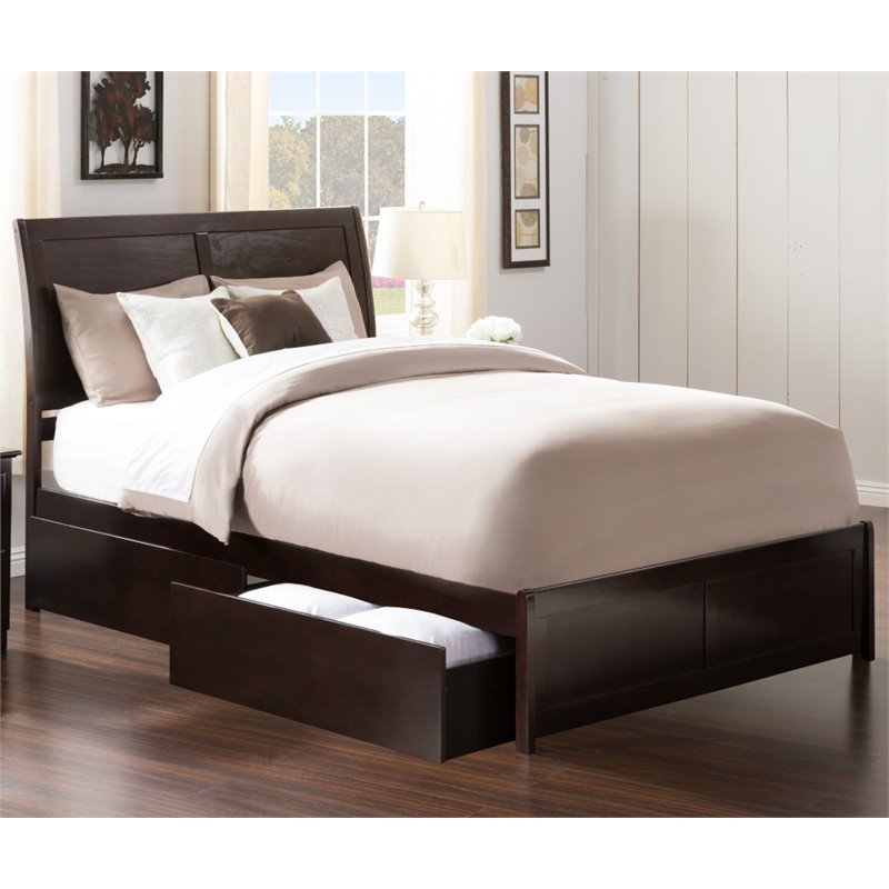 Atlantic Furniture Portland Queen Storage Sleigh Bed In Espresso Ar8946111 Atlantic Furniture Portland Queen, Atlantic Bed And Furniture