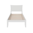 AFI Metro Twin XL Solid Wood Platform Bed with USB Charging Station in White