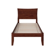 AFI Metro Twin Solid Wood Platform Bed with USB Charger in Walnut