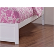 AFI Metro Twin Solid Wood Bed with Twin Trundle and USB Charger in White