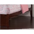 AFI Metro Twin Solid Wood Bed with Twin Trundle and USB Charger in Walnut