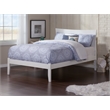 AFI Metro Full Solid Wood Platform Bed with Charging USB in White