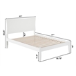 AFI Metro Full Solid Wood Platform Bed with Charging USB in White