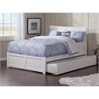 AFI Metro Full Solid Wood Bed with Twin Trundle and USB Charger in White