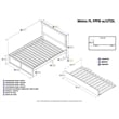 AFI Metro Full Solid Wood Bed with Twin Trundle and USB Charger in Walnut