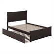 AFI Metro Solid Wood Full Bed and Footboard with Twin Trundle in Espresso