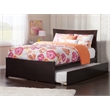 AFI Metro Solid Wood Full Bed and Footboard with Twin Trundle in Espresso
