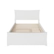 AFI Metro Solid Wood Full Bed and Footboard with Twin Trundle in White