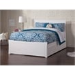 AFI Metro Solid Wood Full Bed and Footboard with Twin Trundle in White