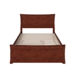 AFI Metro Solid Wood Full Bed and Footboard with Twin Trundle in Walnut