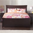 AFI Metro Full Solid Wood Bed with Footboard and USB Charger in Espresso