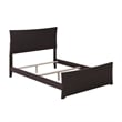 AFI Metro Full Solid Wood Bed with Footboard and USB Charger in Espresso