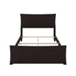 AFI Metro Full Solid Wood Bed with Footboard and USB Charger in Espresso