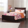 AFI Metro Full Solid Wood Bed with Footboard and USB Charger in Espresso