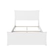 AFI Metro Full Solid Wood Bed with Footboard with USB Charger in White