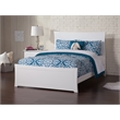 AFI Metro Full Solid Wood Bed with Footboard with USB Charger in White