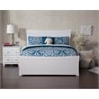 AFI Metro Full Solid Wood Bed with Footboard with USB Charger in White