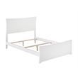 AFI Metro Full Solid Wood Bed with Footboard with USB Charger in White