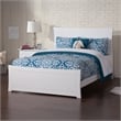 AFI Metro Full Solid Wood Bed with Footboard with USB Charger in White