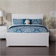 AFI Metro Full Solid Wood Bed with Footboard with USB Charger in White