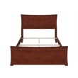 AFI Metro Full Solid Wood Bed with Footboard with USB Charging Station in Walnut