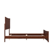 AFI Metro Full Solid Wood Bed with Footboard with USB Charging Station in Walnut