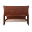 AFI Metro Full Solid Wood Bed with Footboard with USB Charging Station in Walnut