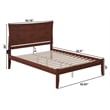 AFI Metro Queen Solid Wood Platform Bed with USB Charging Station in Walnut