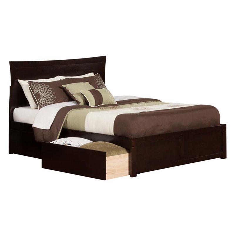 Atlantic Furniture Metro Urban Queen Storage Platform Bed In Atlantic Furniture Metro Urban Queen Storage Platform Bed In Espresso Ar9042111