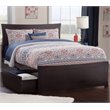AFI Metro Solid Wood Queen Bed and Footboard with Storage Drawers in Espresso