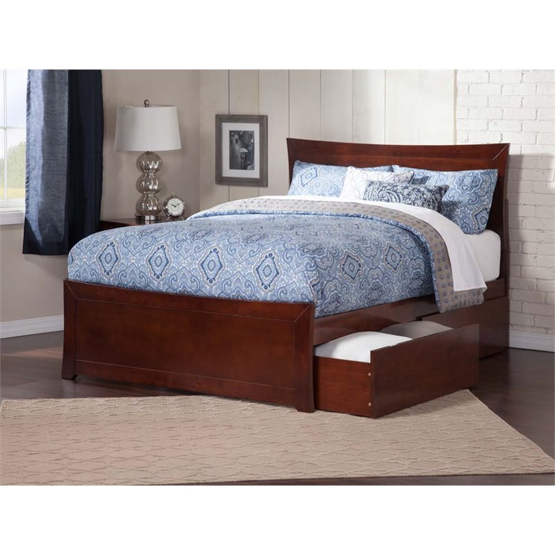 Atlantic Furniture Metro Urban Queen Storage Platform Bed In Walnut Atlantic Furniture Metro Urban Queen Storage Platform Bed In Walnut Ar9046114