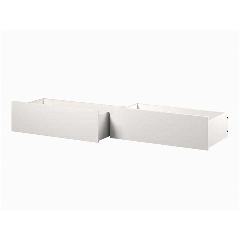 AFI Urban Wood Twin/Full Under Bed Drawers in White (Set of 2)