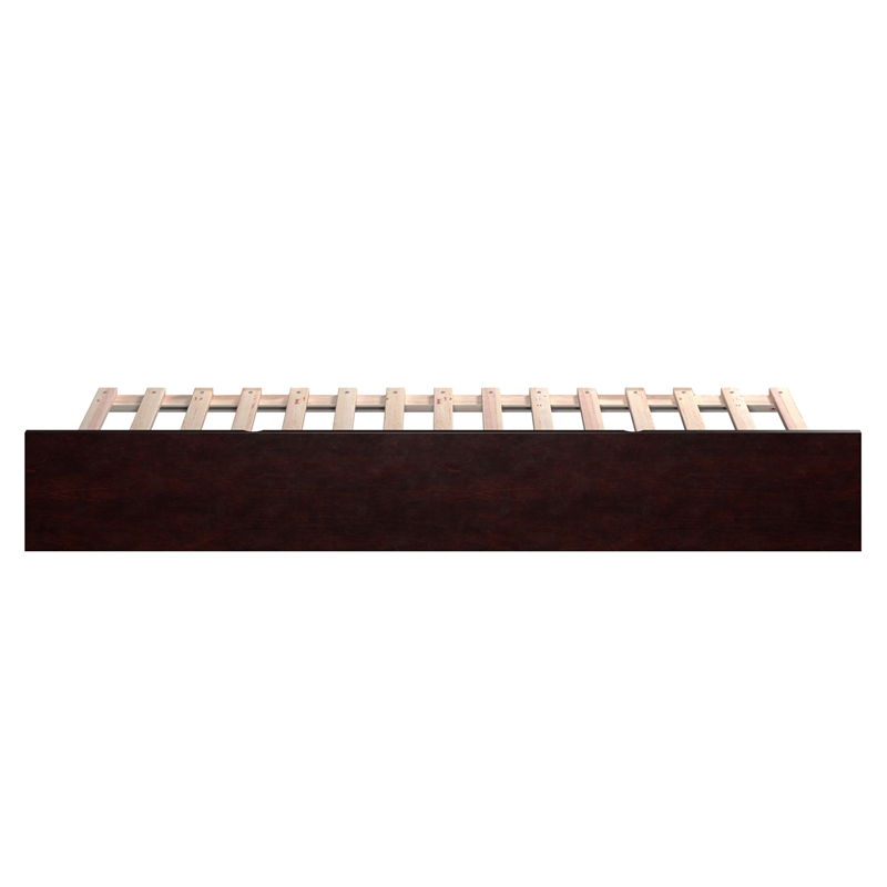 AFI Urban Solid Wood Mid-Century Twin Size Trundle in Espresso