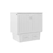 Nantucket Twin Wood Murphy Bed Chest with Mattress and Built-in Charger in White