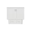 Nantucket Twin Wood Murphy Bed Chest with Mattress and Built-in Charger in White
