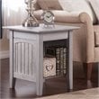 AFI Nantucket Solid Wood Traditional End Table with Shelf in Driftwood