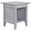 AFI Nantucket Solid Wood Traditional End Table with Shelf in Driftwood