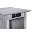 AFI Nantucket Solid Wood End Table with Charger in Driftwood