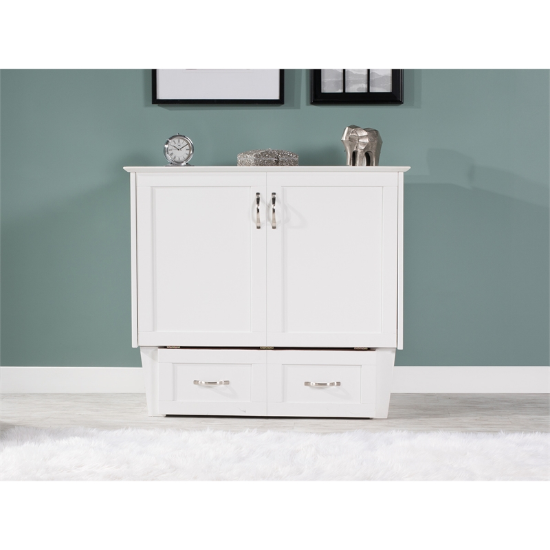 Madison Murphy Bed Chest Twin White With Charging Station Ac602142 Madison Murphy Bed Chest Twin White With Charging Station