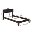 Orlando Twin XL Solid Wood Foundation Bed in Espresso