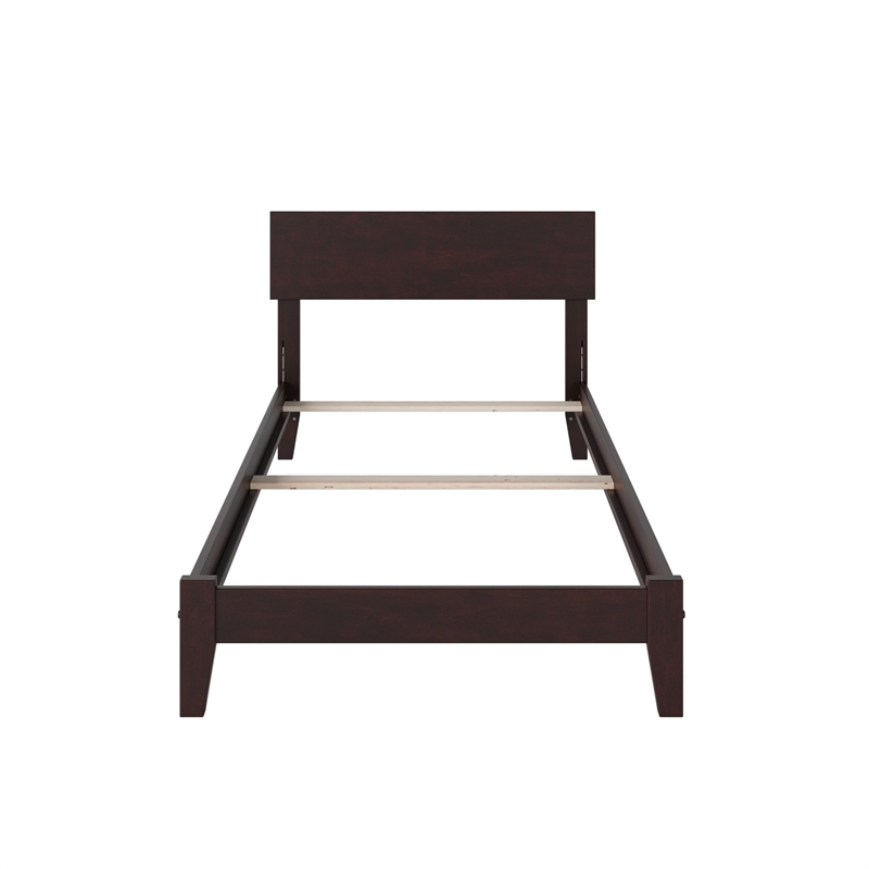 Orlando Twin Solid Wood Foundation Bed in Espresso