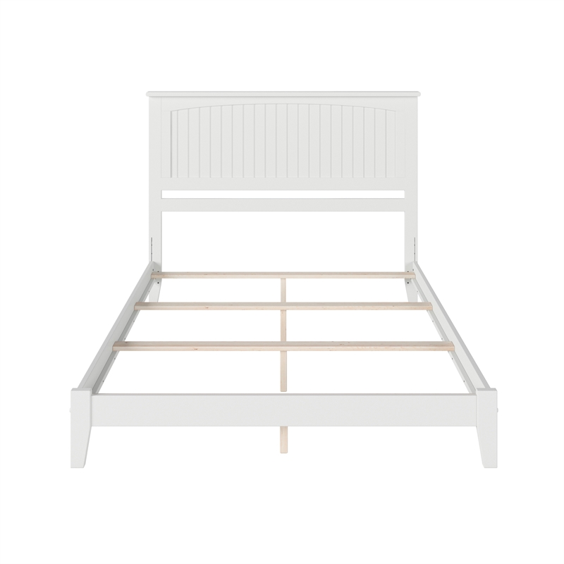 Nantucket Queen Solid Wood Foundation Bed in White