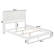 Nantucket Queen Solid Wood Foundation Bed in White